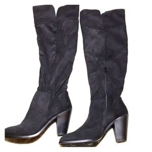 Over the knee high heel boots
